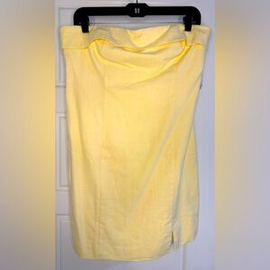 NWT BP Strapless Yellow Dress, Size M